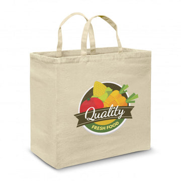 Canvas Cotton Galleria Shopping Tote Bag - Short Handles