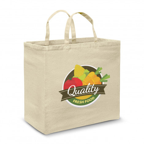 Canvas Cotton Galleria Shopping Tote Bag - Short Handles