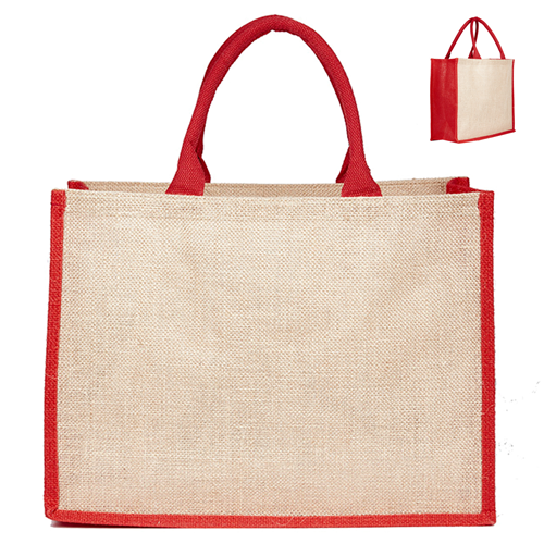 Jute Hessian Shopping Bag - Colored