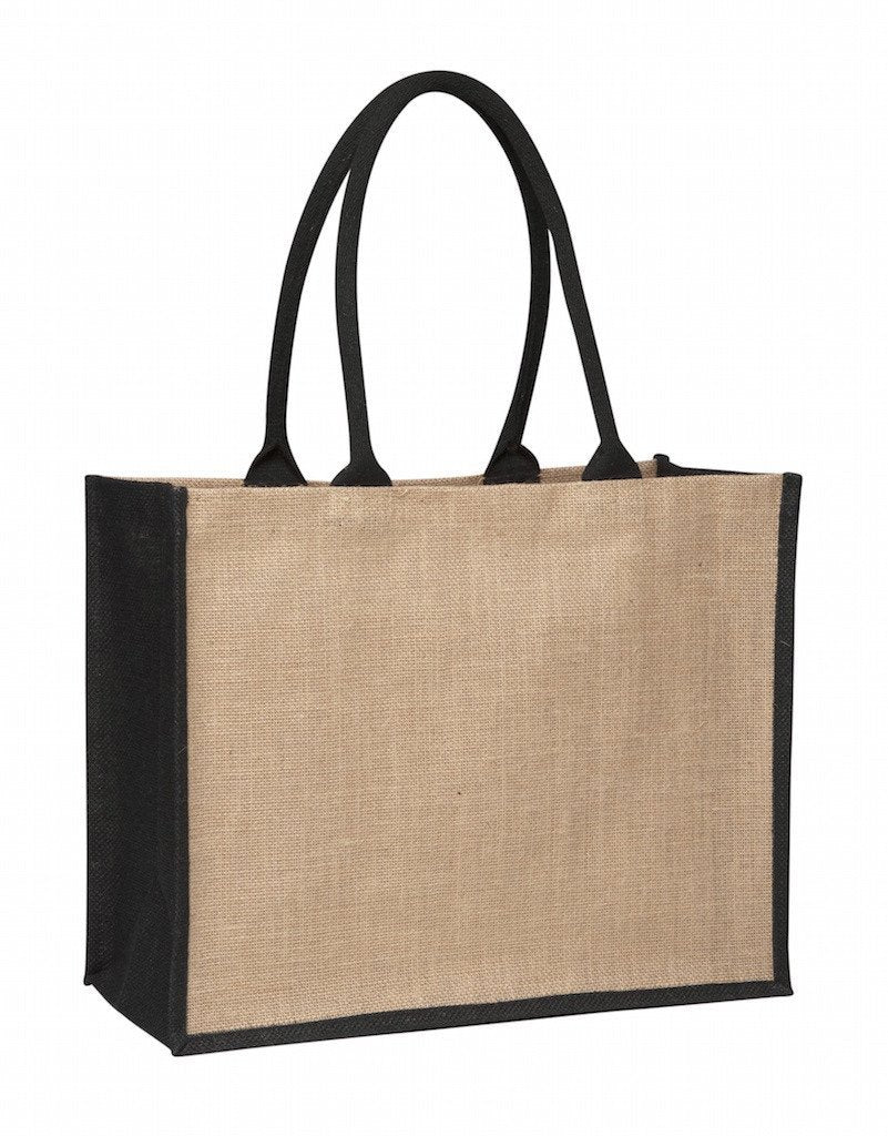 Laminated Jute Supermarket Bag - Black